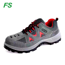 Cow Suede Leather Men Low cut safety shoes in steel toe cap